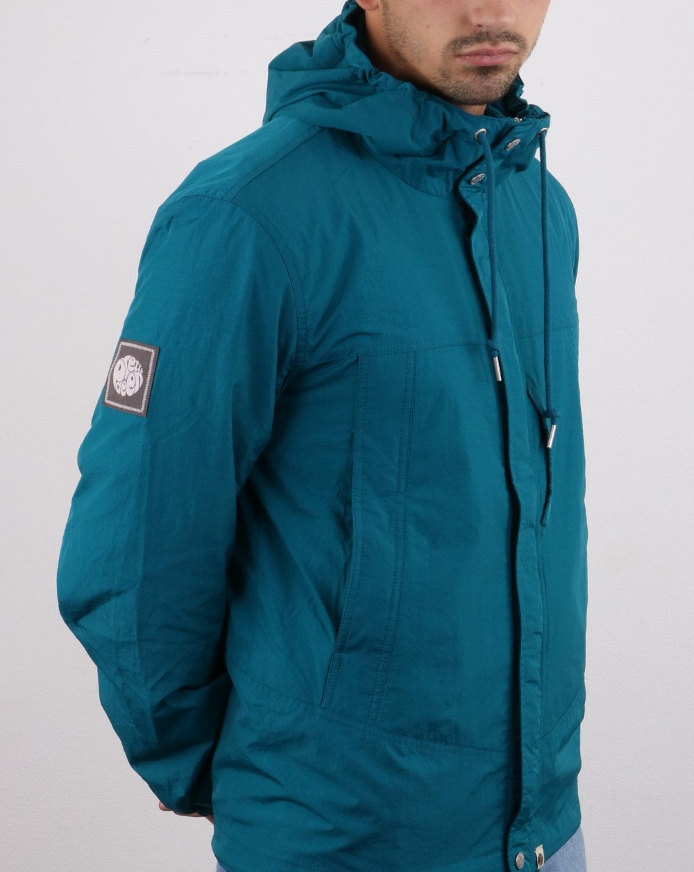 Pretty Green – Durchgehende Kapuzenjacke mit Reißverschluss, Blau