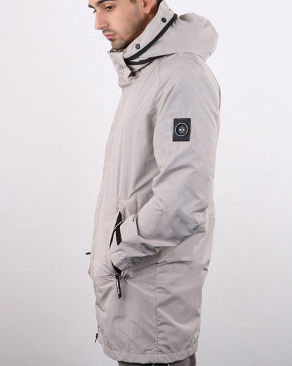 Marshall Artist – Schimmernder Parka mit Fischschwanz in Stein