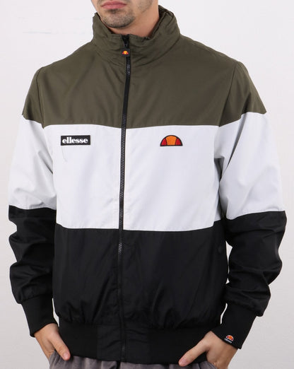 Ellesse – Tri-Colour-Jacke in Khaki