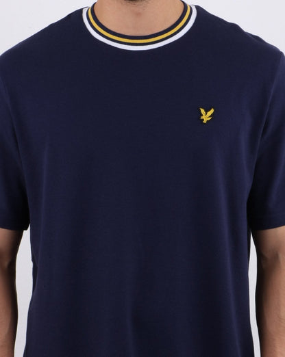 Lyle And Scott – Mehrreihiges T-Shirt in Marineblau