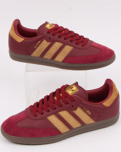 Adidas Samba Og Ft Sneaker Burgund/Gold