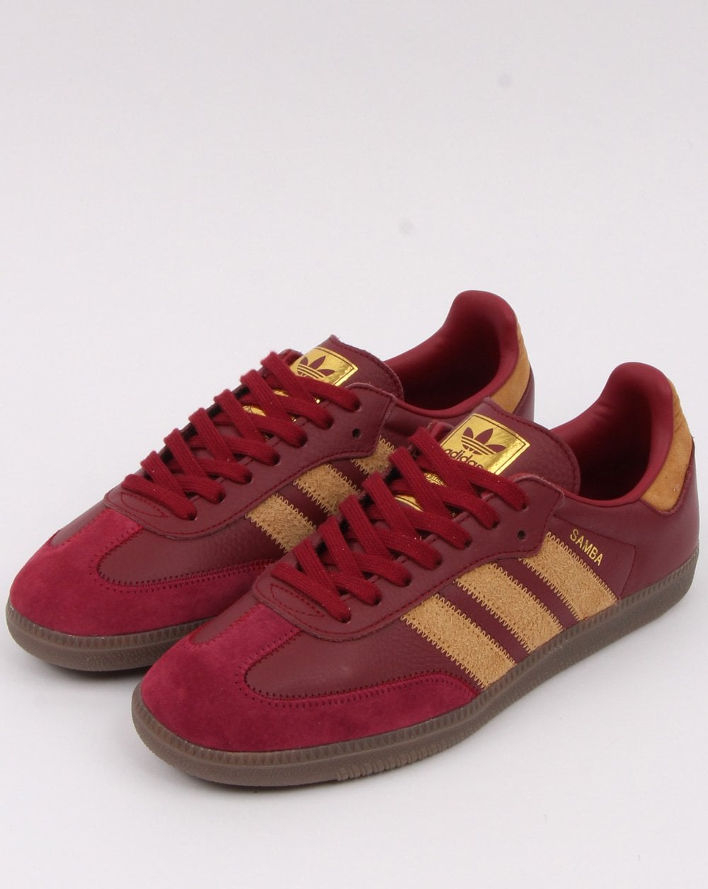 Adidas Samba Og Ft Sneaker Burgund/Gold