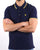 Lyle And Scott Tipped Slim Fit Polo Shirt Navy/Mustard