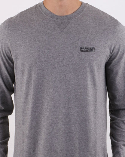 Barbour International Langarm-T-Shirt mit Logo in Grau