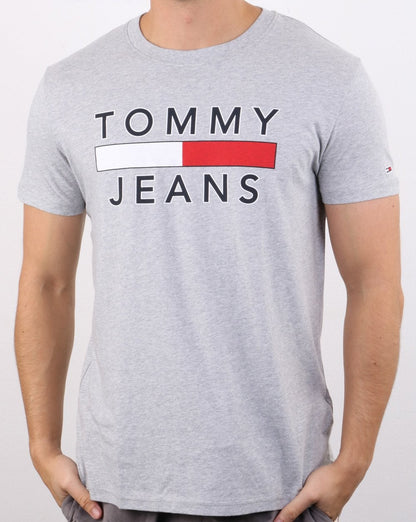 Tommy Hilfiger Logo T-Shirt Hellgrau