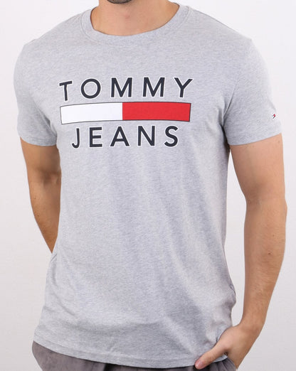 Tommy Hilfiger Logo T-Shirt Hellgrau