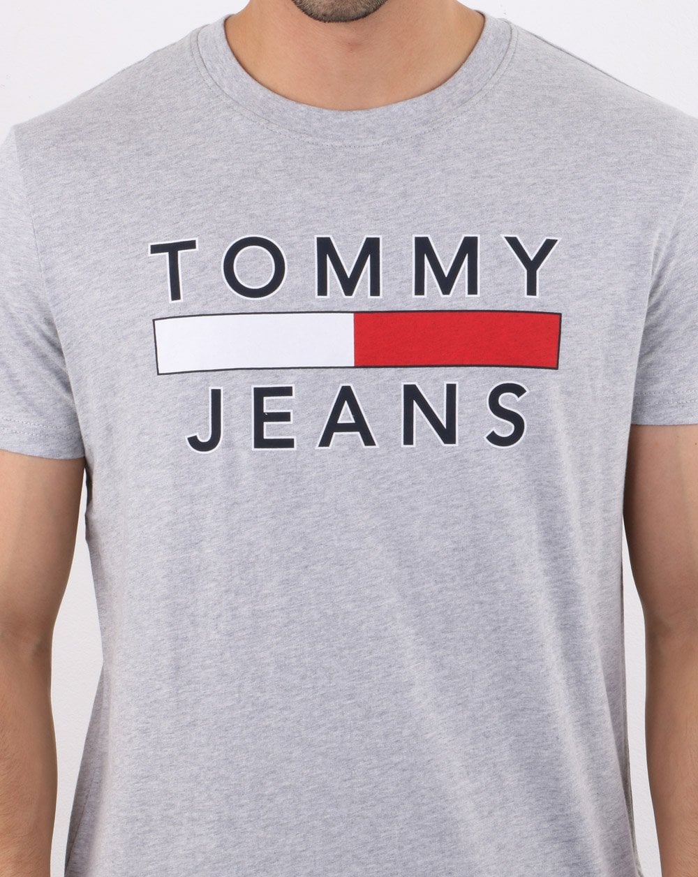 Tommy Hilfiger Logo T-Shirt Hellgrau