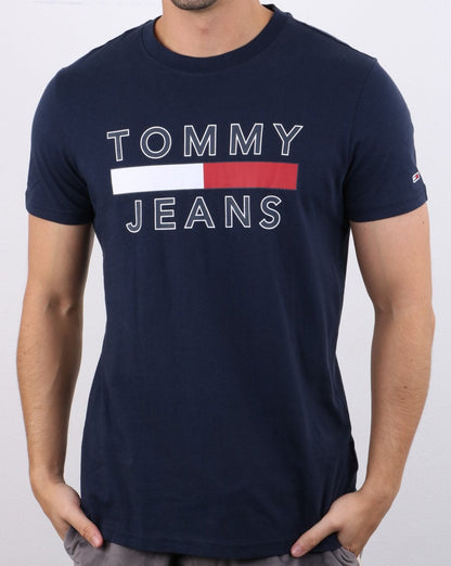 Tommy Hilfiger Logo T-Shirt Marineblau