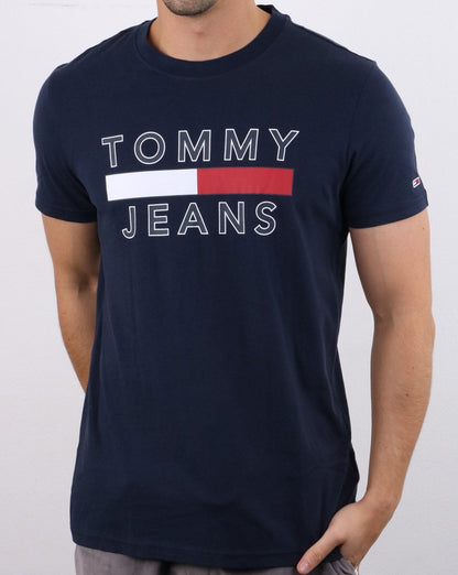 Tommy Hilfiger Logo T-Shirt Marineblau