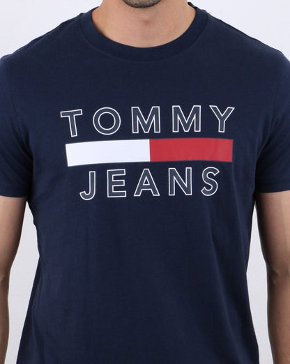 Tommy Hilfiger Logo T-Shirt Marineblau