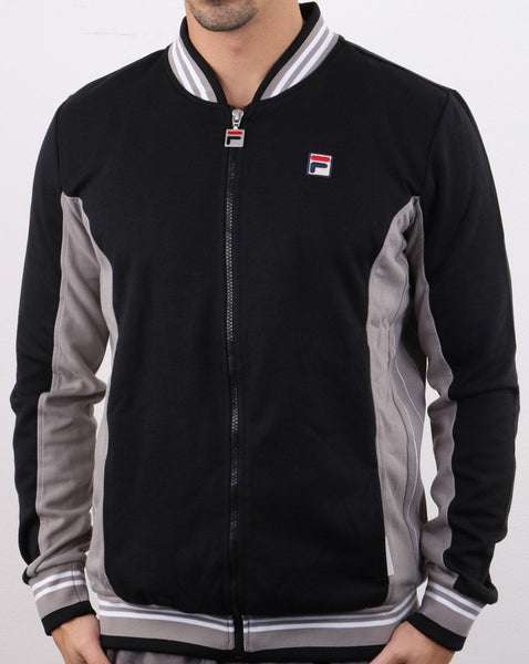 Fila Vintage Mk1 Settanta Track Top Black/Frost Grey/White
