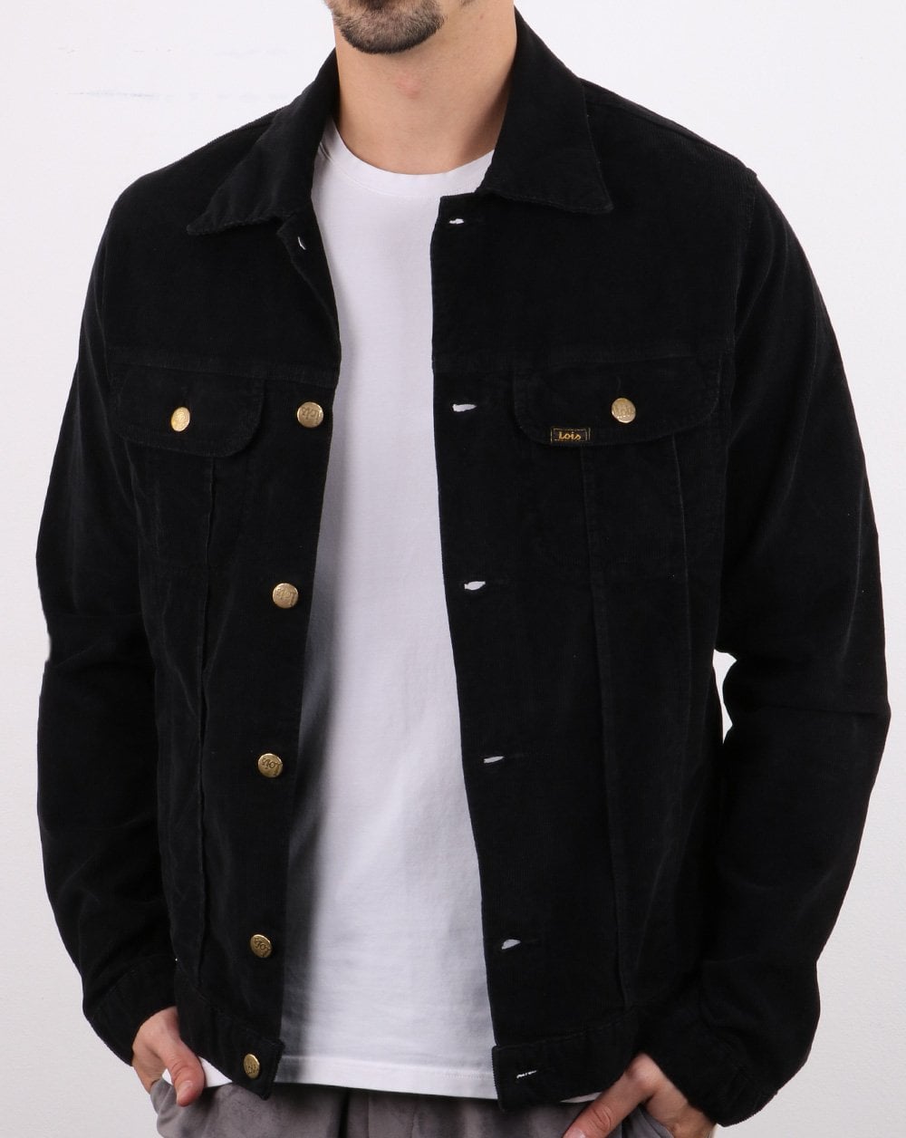 Lois Tejana Needle Cord Jacket Black