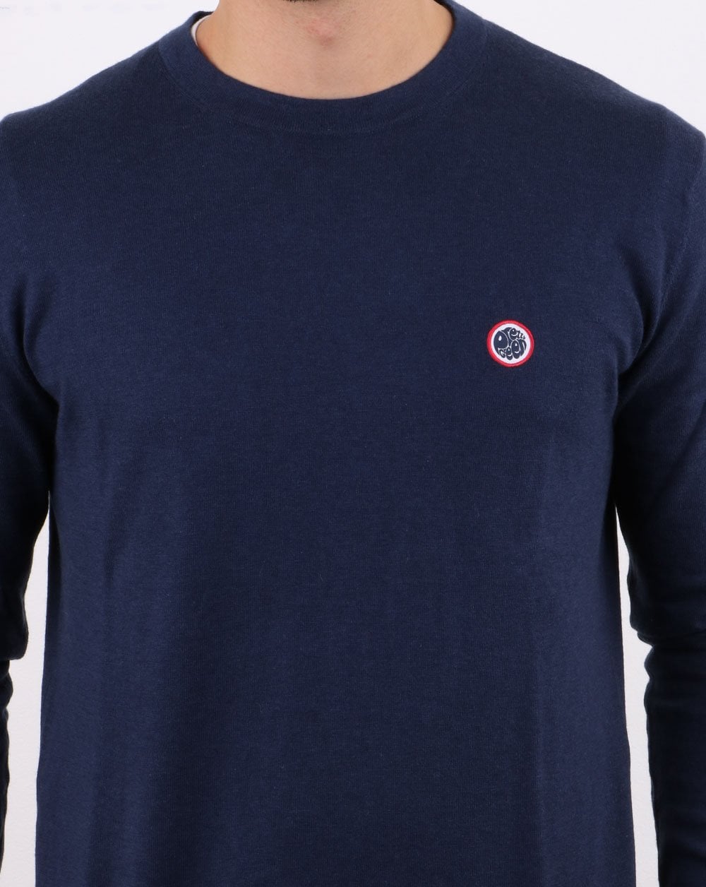 Pretty Green – Hinchcliffe – Rundhalspullover in Marineblau