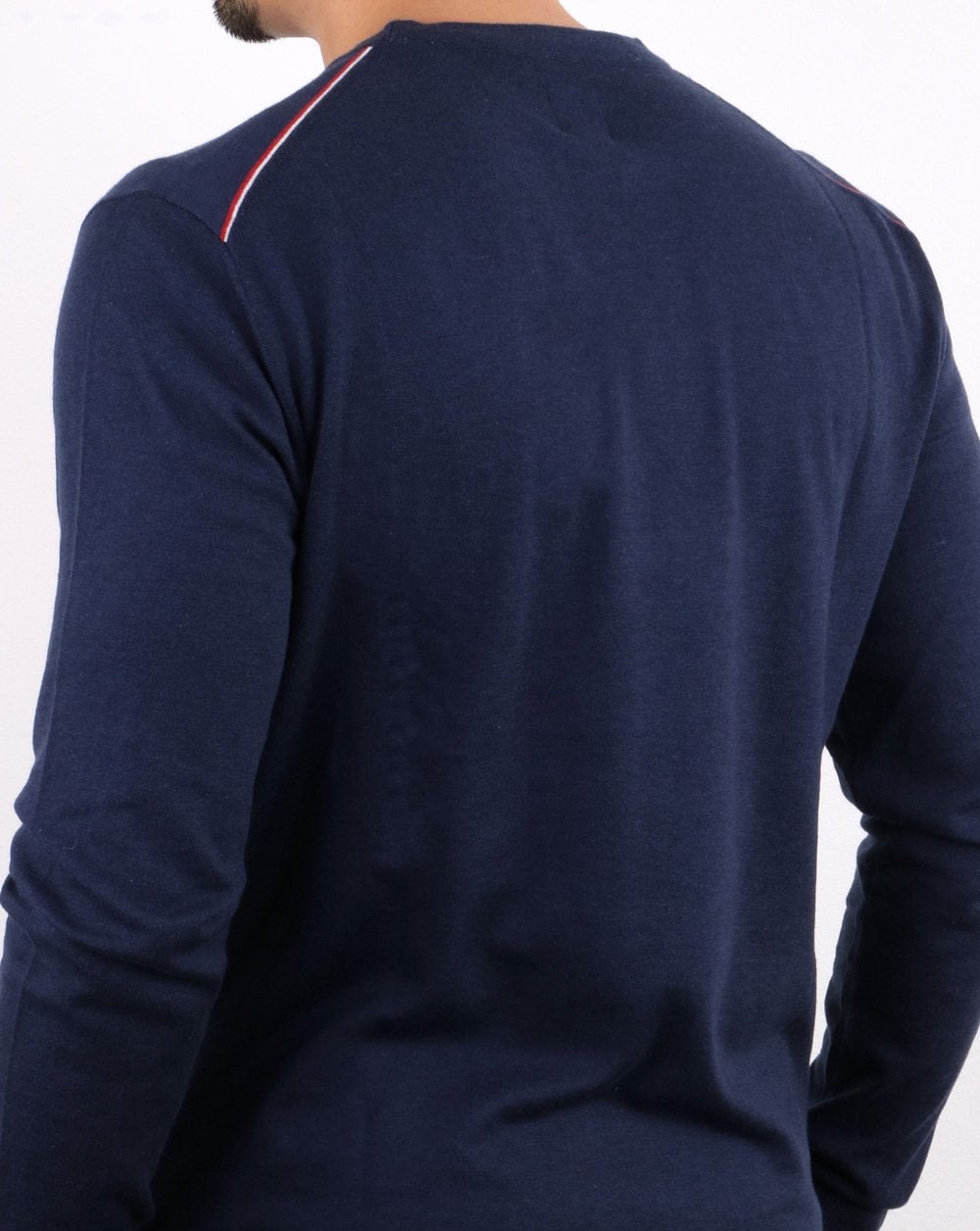 Pretty Green – Hinchcliffe – Rundhalspullover in Marineblau