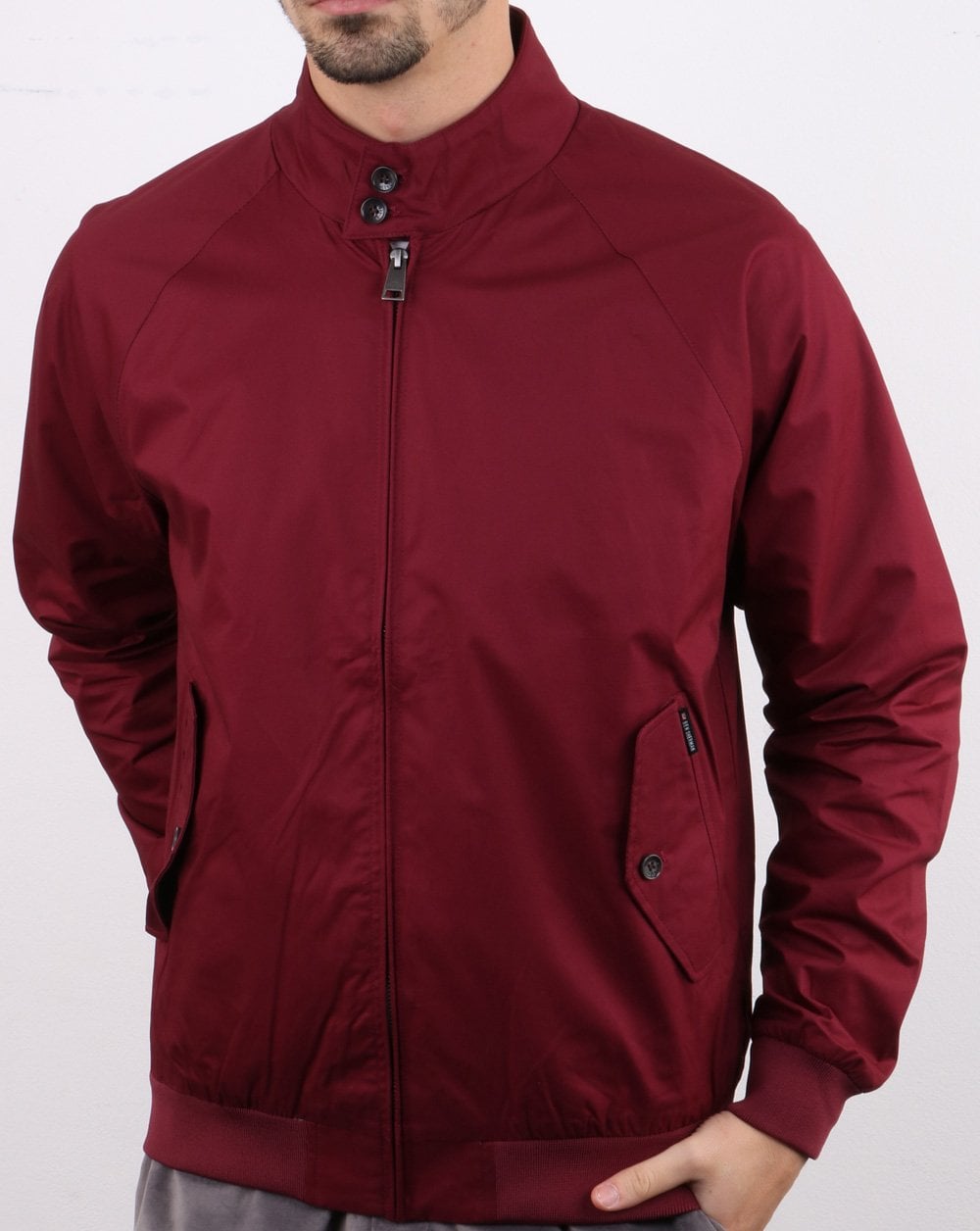 Ben Sherman Harrington-Jacke Burgund