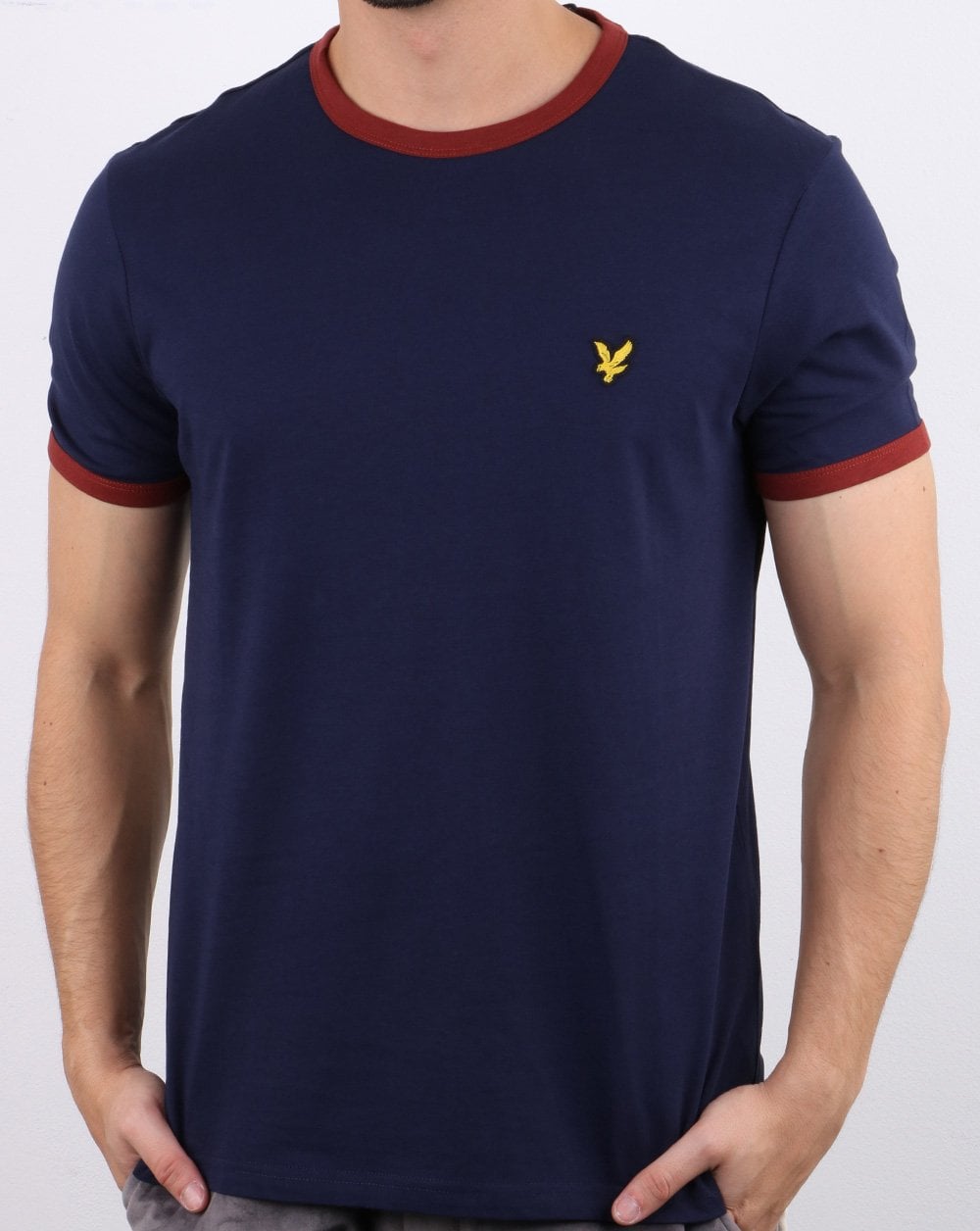 Lyle And Scott Ringer T-Shirt Marineblau/Burgund