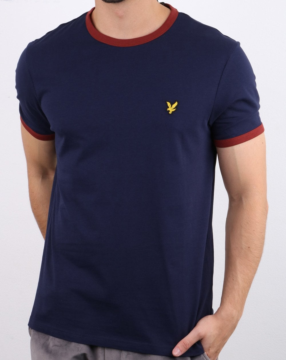 Lyle And Scott Ringer T-Shirt Marineblau/Burgund