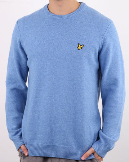 Lyle And Scott Rundhalspullover aus Lammwollmischung Steinblau