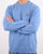 Lyle And Scott Crew Neck Lambswool Blend Jumper Stone Blue
