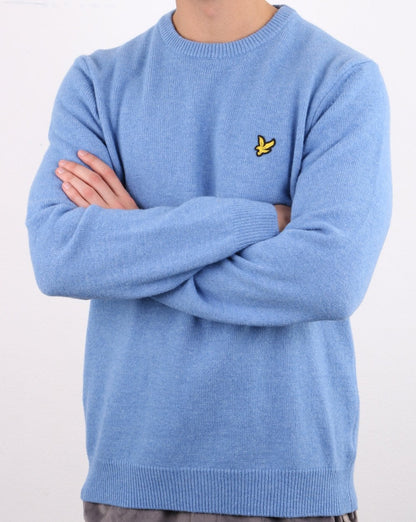 Lyle And Scott Rundhalspullover aus Lammwollmischung Steinblau
