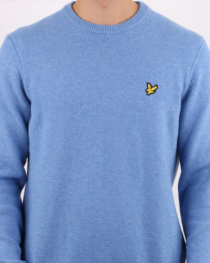 Lyle And Scott Rundhalspullover aus Lammwollmischung Steinblau