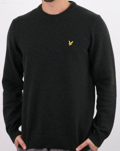 Lyle And Scott Rundhalspullover aus Lammwollmischung Jadegrün