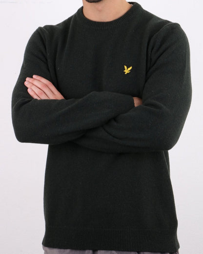 Lyle And Scott Rundhalspullover aus Lammwollmischung Jadegrün