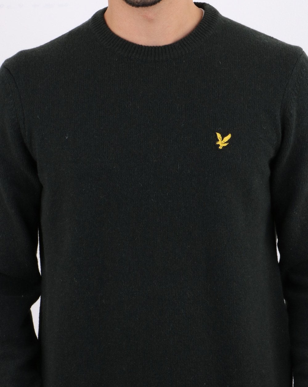 Lyle And Scott Rundhalspullover aus Lammwollmischung Jadegrün