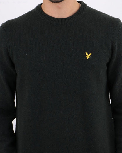 Lyle And Scott Rundhalspullover aus Lammwollmischung Jadegrün