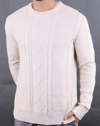 Pretty Green Latham Zopfmuster in Stein