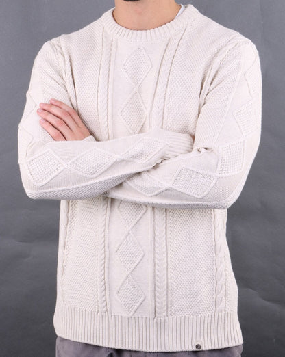 Pretty Green Latham Zopfmuster in Stein