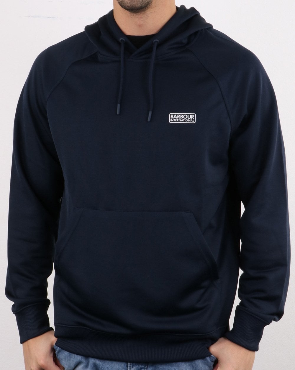 Barbour International Pop Over Hoodie Marineblau