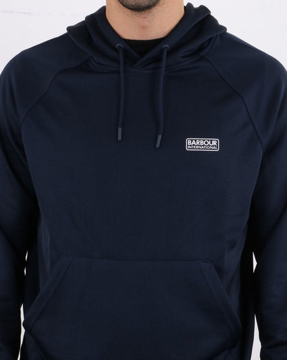 Barbour International Pop Over Hoodie Marineblau