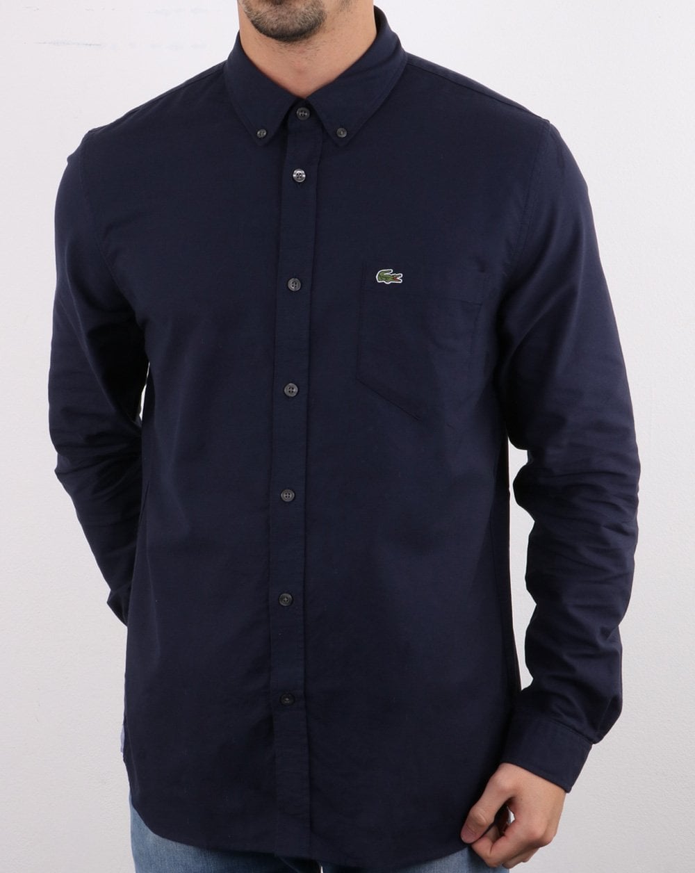 Lacoste Langarmhemd Dunkelmarineblau