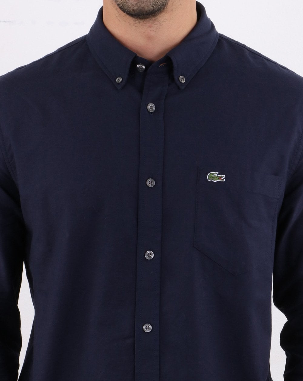 Lacoste Langarmhemd Dunkelmarineblau
