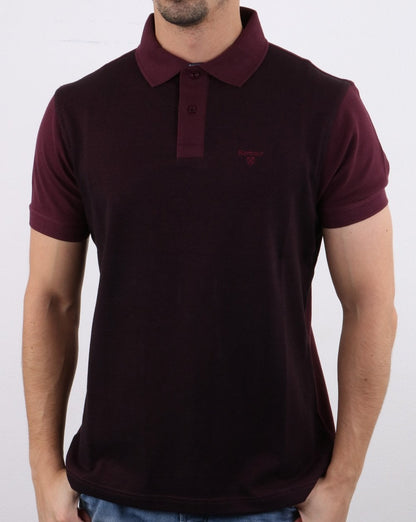 Barbour Bonar Poloshirt Burgund