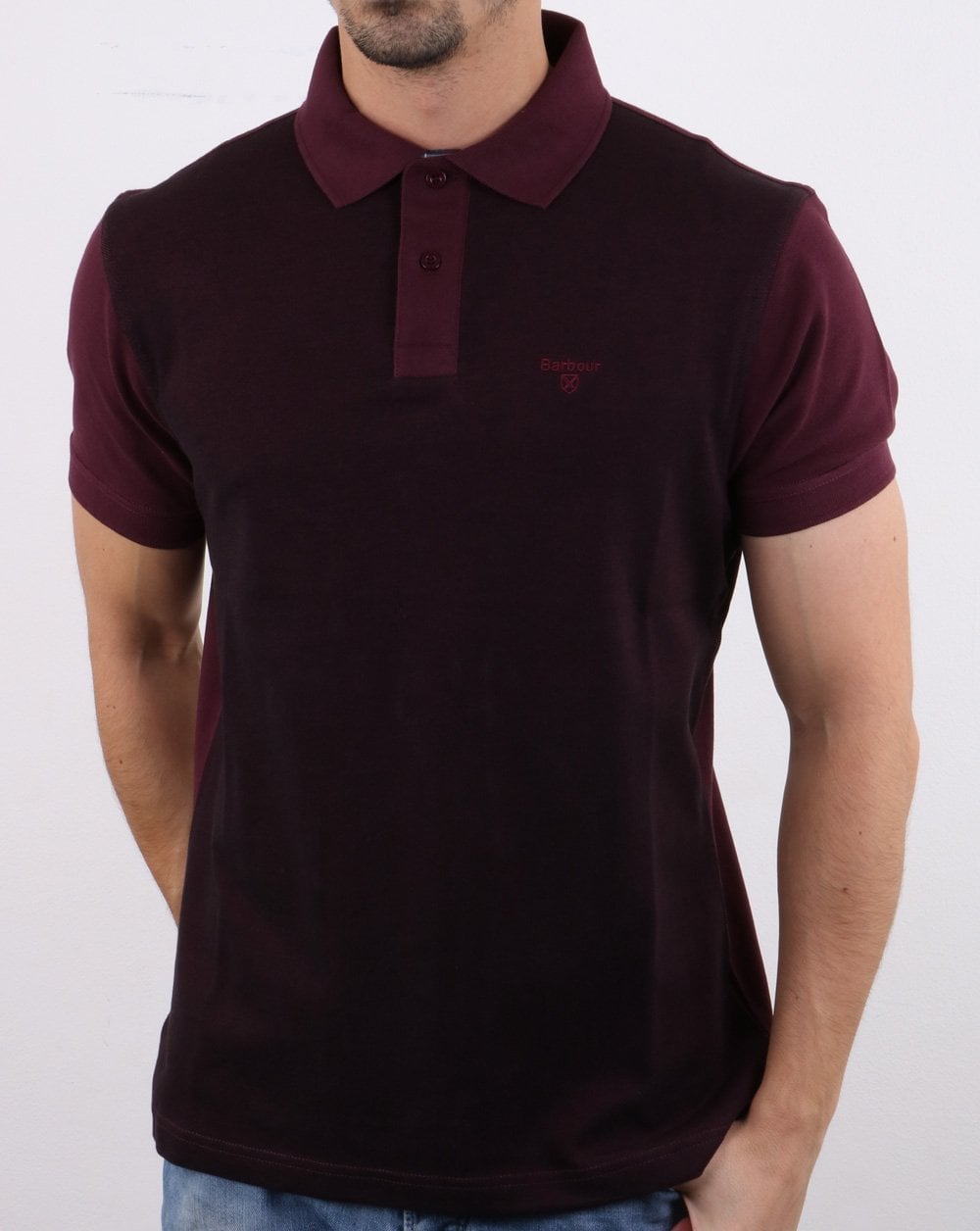 Barbour Bonar Poloshirt Burgund