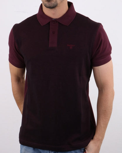 Barbour Bonar Poloshirt Burgund