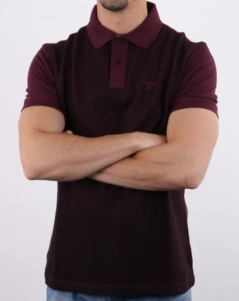 Barbour Bonar Poloshirt Burgund