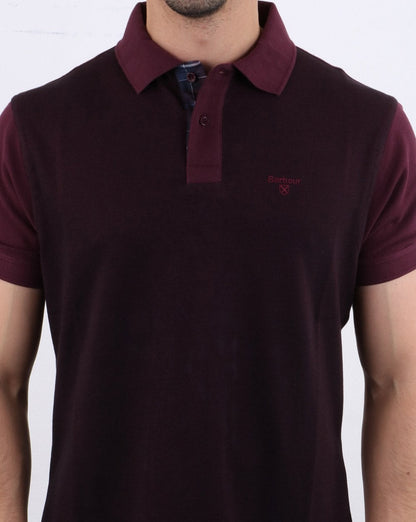 Barbour Bonar Poloshirt Burgund