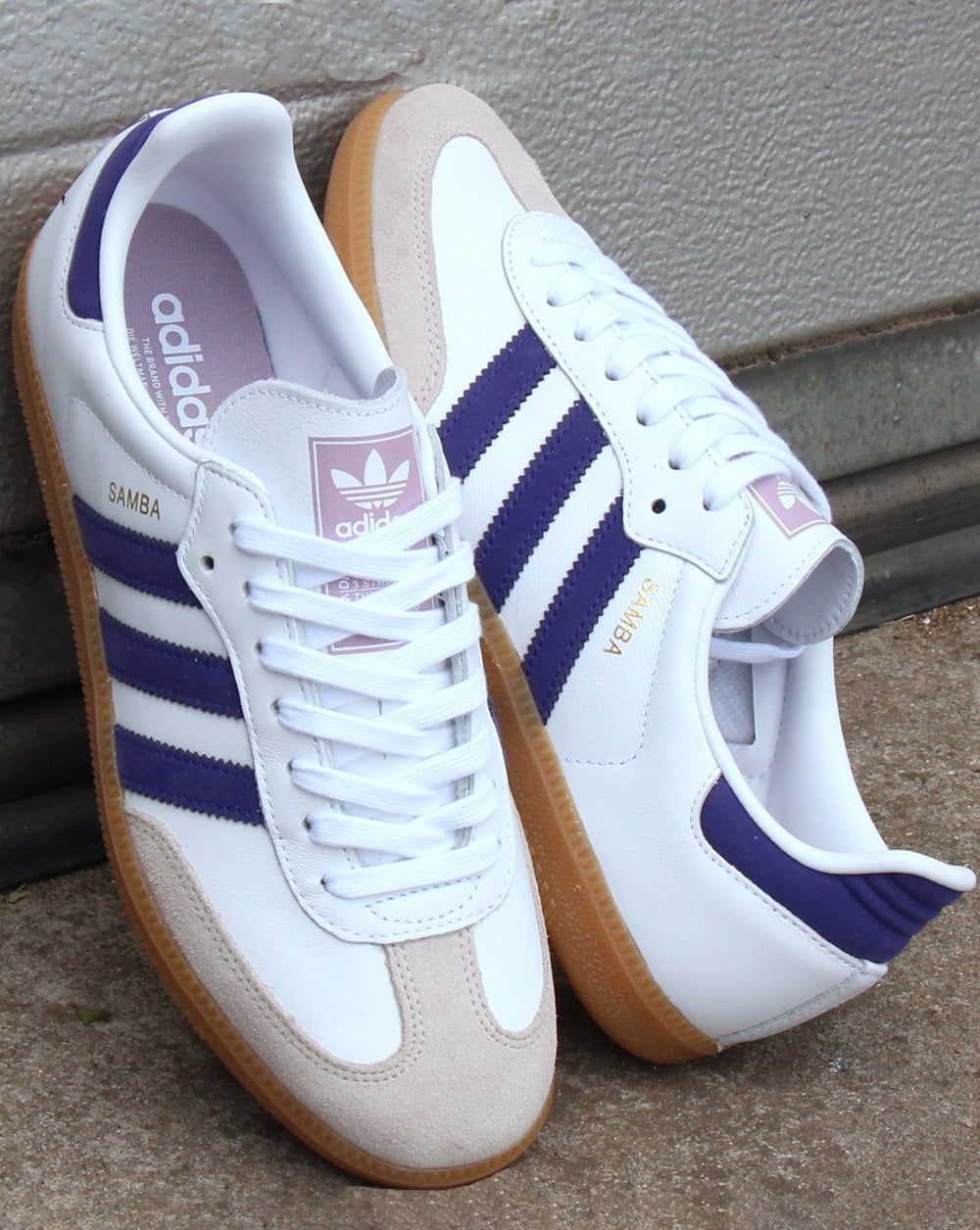 Adidas Samba Og Trainer Weiß/Lila