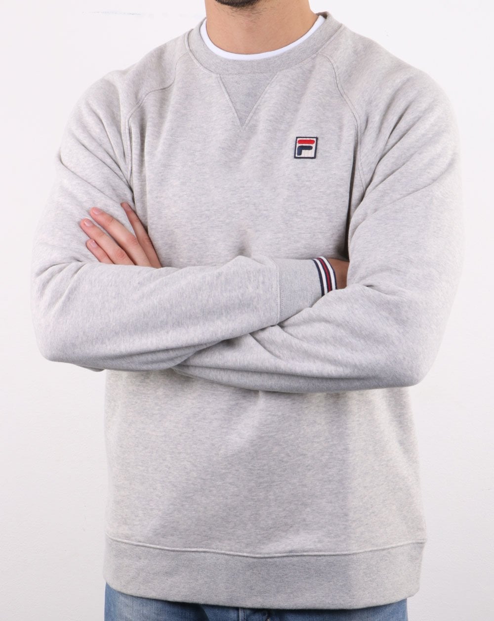 Fila Vintage Crew Sweatshirt Hellgrau meliert