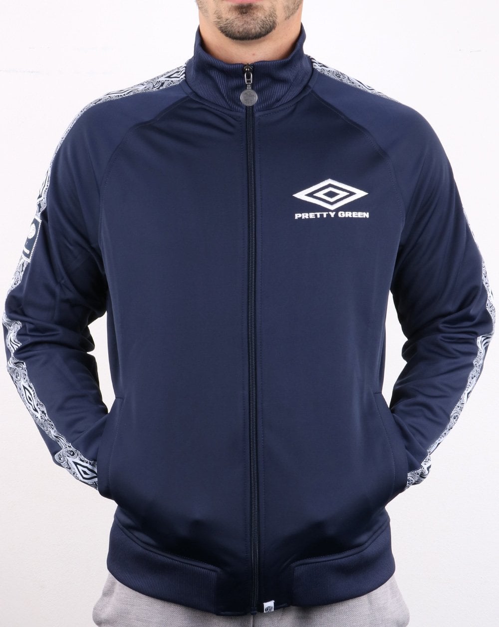 Pretty Green Umbro Trainingsjacke, Marineblau