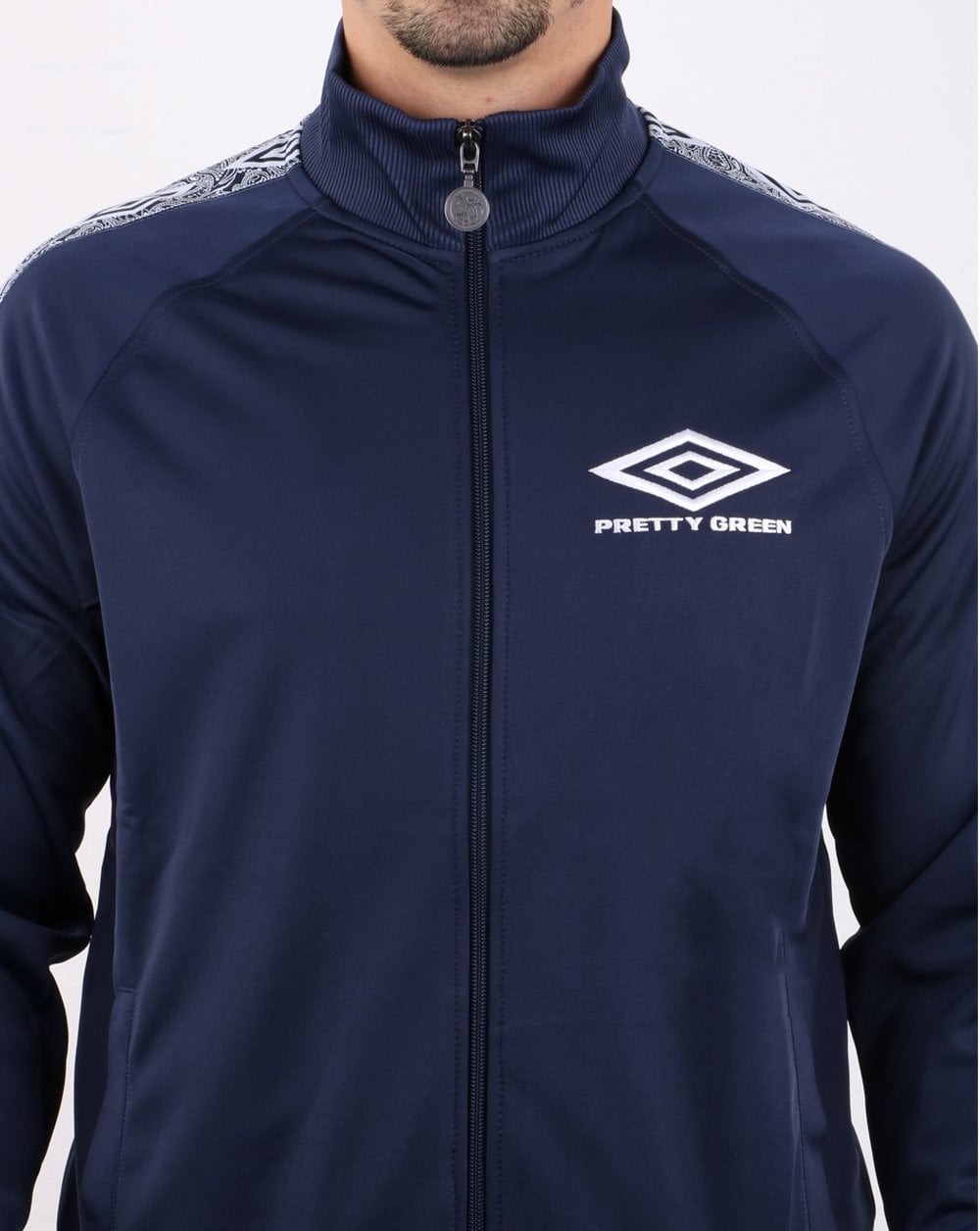 Pretty Green Umbro Trainingsjacke, Marineblau