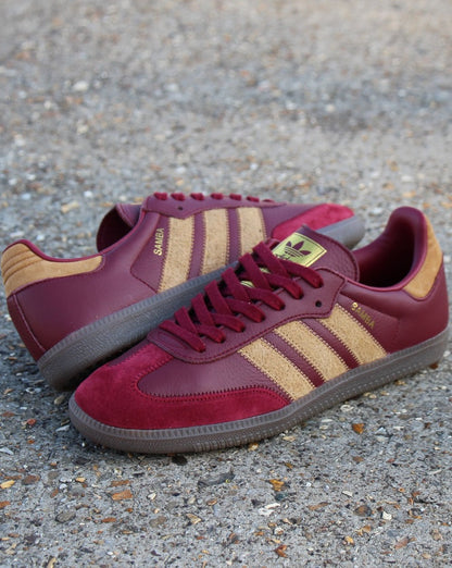 Adidas Samba Og Ft Sneaker Burgund/Gold