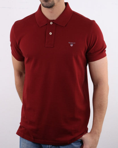 Gant Piqué Rugger Polo Dunkelrot