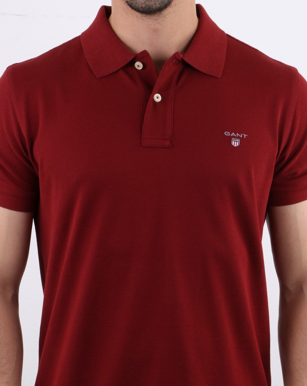 Gant Piqué Rugger Polo Dunkelrot