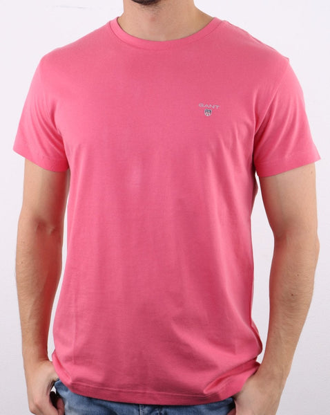 Gant Solid Crew Neck T Shirt Rapture Rose