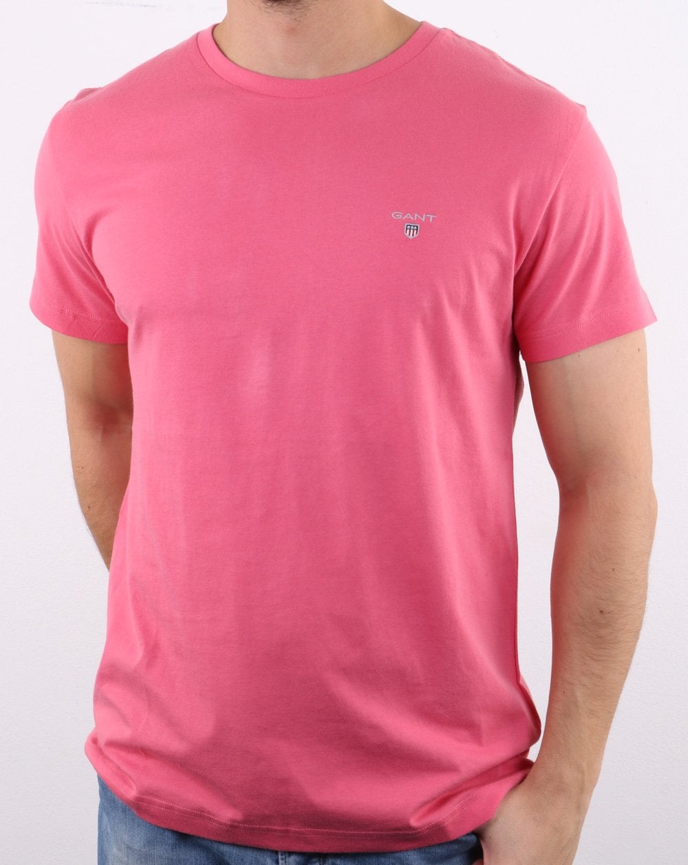Gant Solid Crew Neck T Shirt Rapture Rose