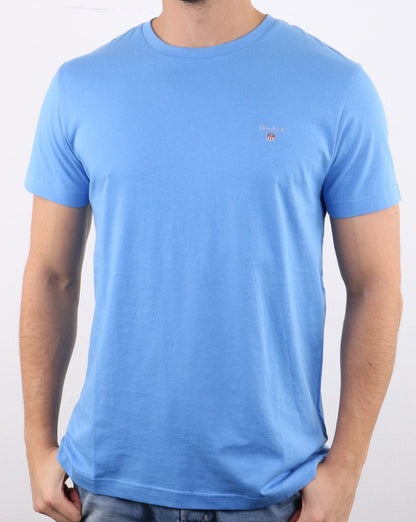 Gant Solid Crew Neck T-Shirt Hellblau